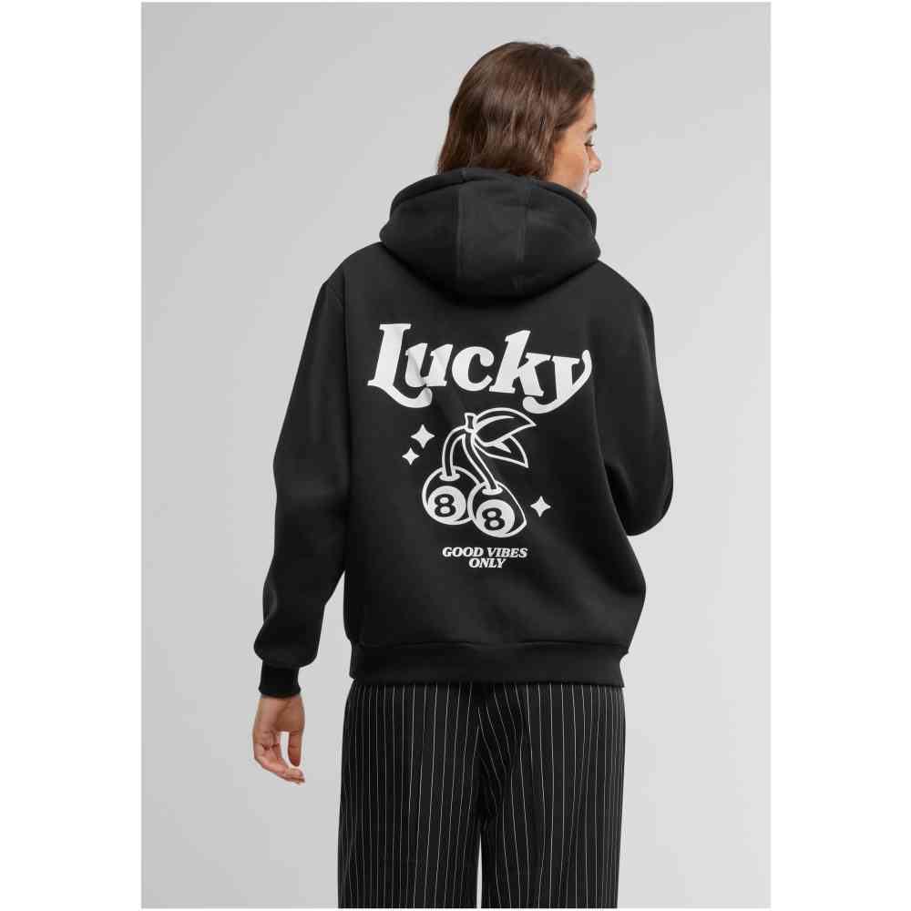 Miss Tee - Lucky Cherry Fluffy Hoodie/trui - Zwart